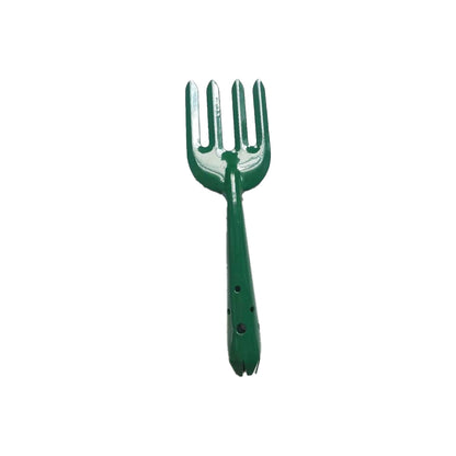 Integrated four-pronged garden fork ¨C circular design