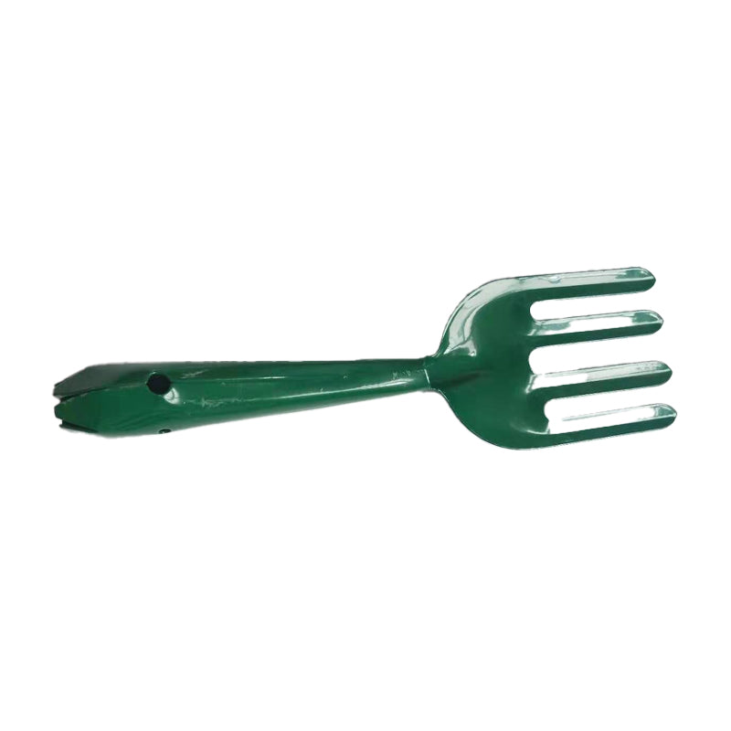 Integrated four-pronged garden fork ¨C circular design