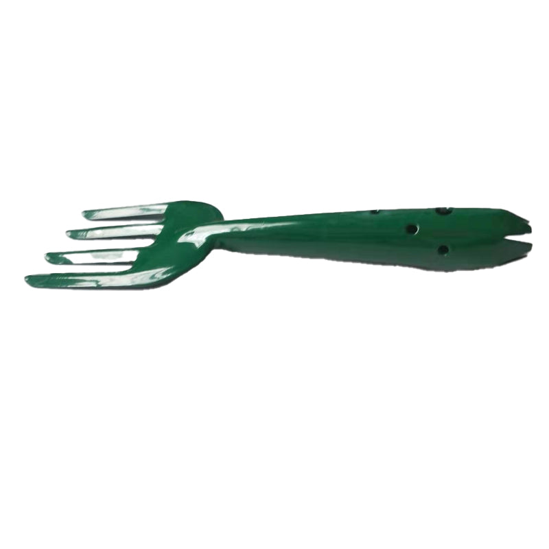 Integrated four-pronged garden fork ¨C circular design