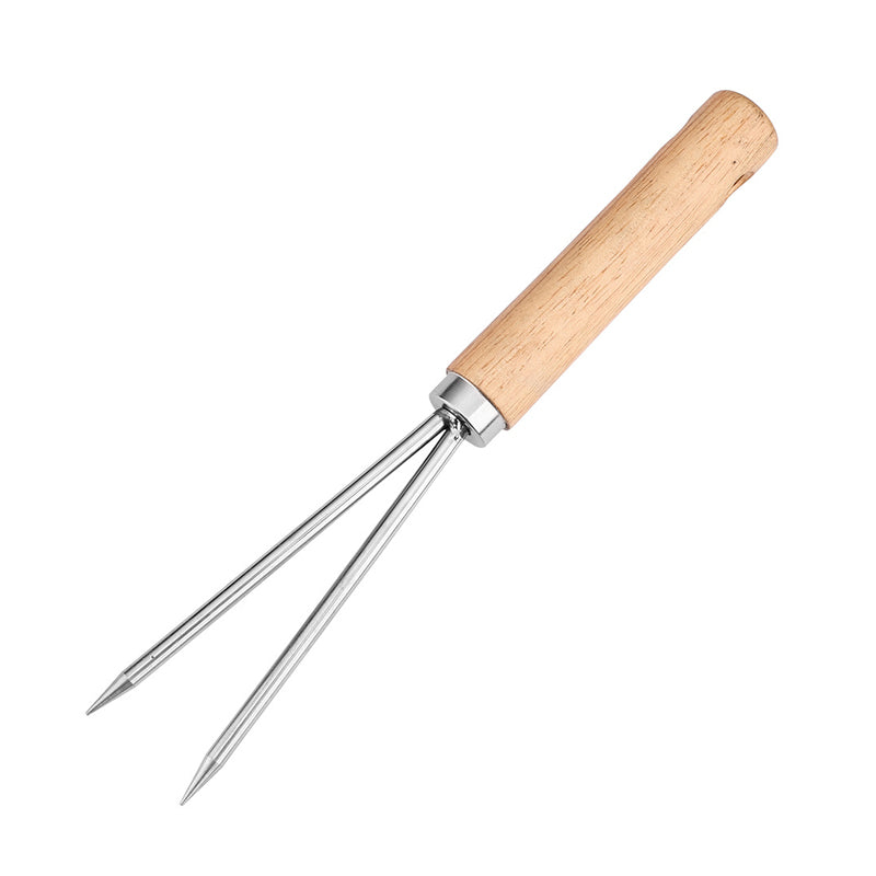 Stainless steel rake ¨C specialized tool for loosening soil in bonsai plants; suitable for household pots, solid, thickened fork ¨C ideal for garden gardening