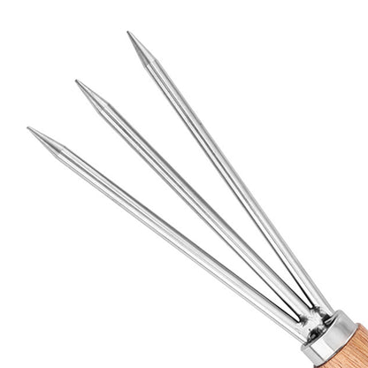 Stainless steel rake ¨C specialized tool for loosening soil in bonsai plants; suitable for household pots, solid, thickened fork ¨C ideal for garden gardening