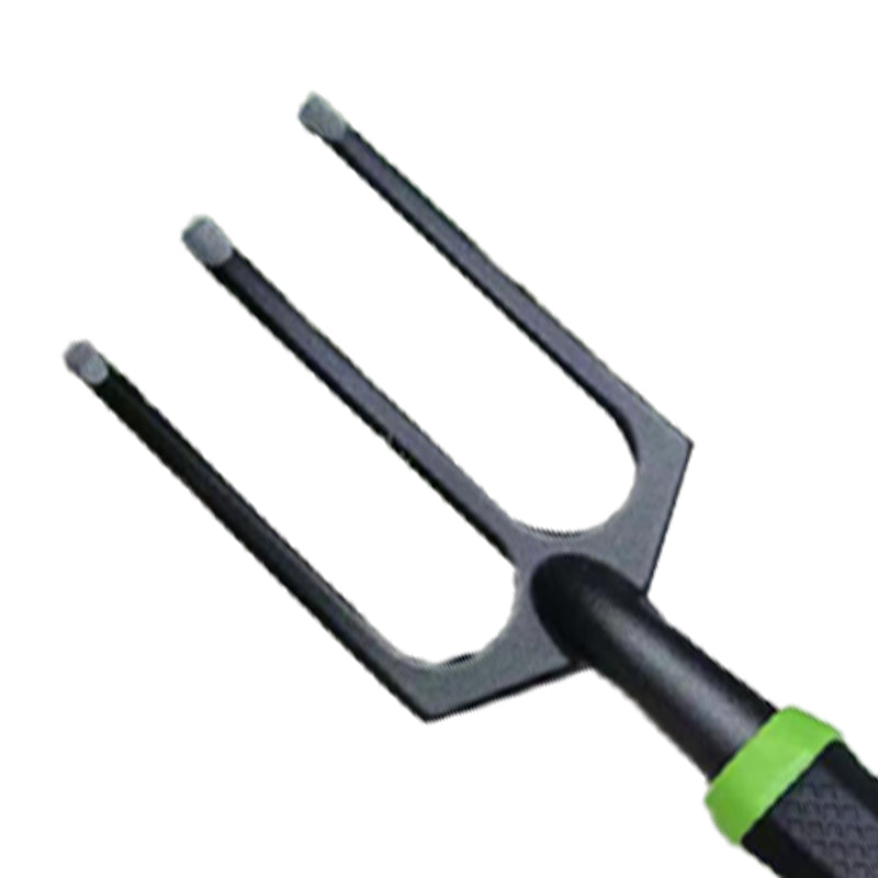 Large handle, matte black magnesium-aluminum alloy garden fork ¨C gardening and plant care tool