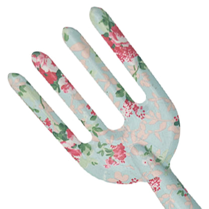 Thickened iron-based full-color printed garden fork for soil loosening, weeding, and pruning