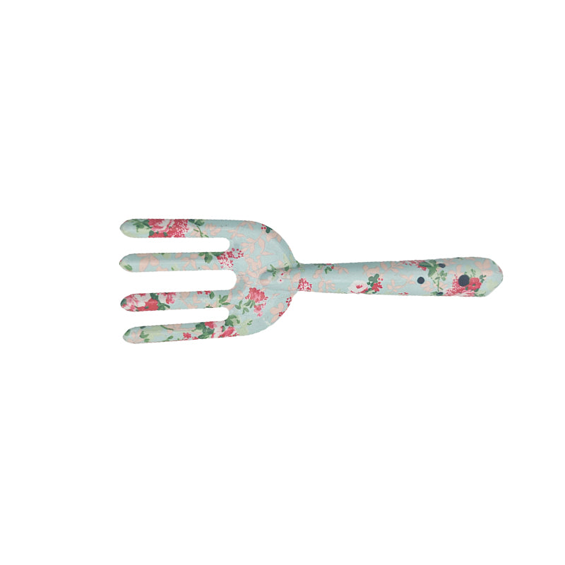 Thickened iron-based full-color printed garden fork for soil loosening, weeding, and pruning