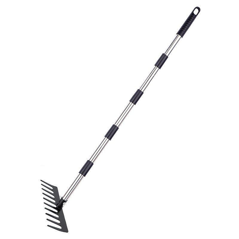 Stainless steel handle ¨C Household gardening rake