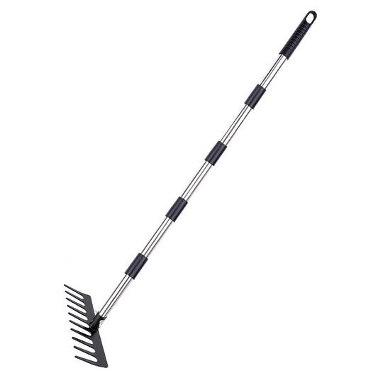 Stainless steel handle ¨C Household gardening rake