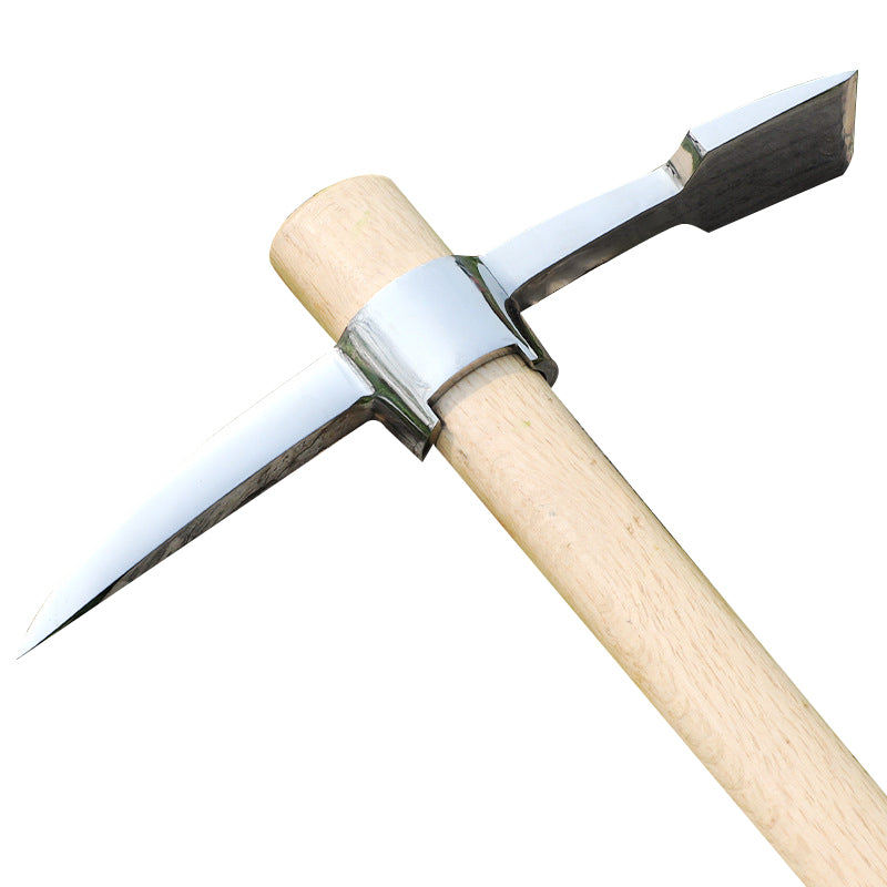 Stainless steel pickaxe ¨C ideal for clearing land or digging soil with a small pick head