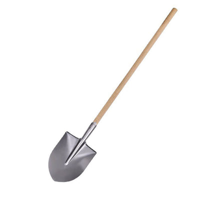 Large iron shovel ¨C Manganese steel shovel ¨C Perfect tool for outdoor digging and soil loosening ¨C Garden and landscaping equipment ¨C Wooden-handled iron shovel