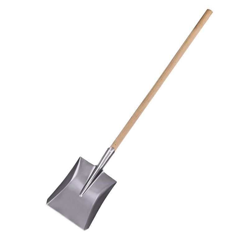 Large iron shovel ¨C Manganese steel shovel ¨C Perfect tool for outdoor digging and soil loosening ¨C Garden and landscaping equipment ¨C Wooden-handled iron shovel