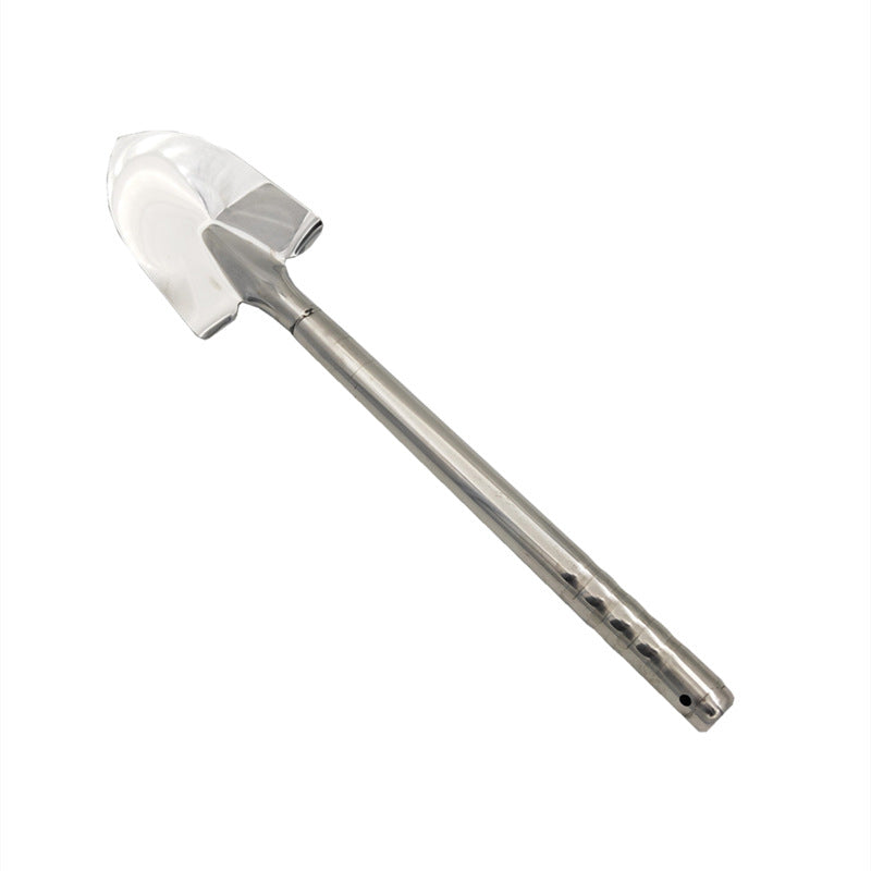 Medium-sized stainless steel integrated shovel and mirror-shaped bonsai transplanting tool ¨C small iron trowel for single-handed gardening and potted plant transplantation