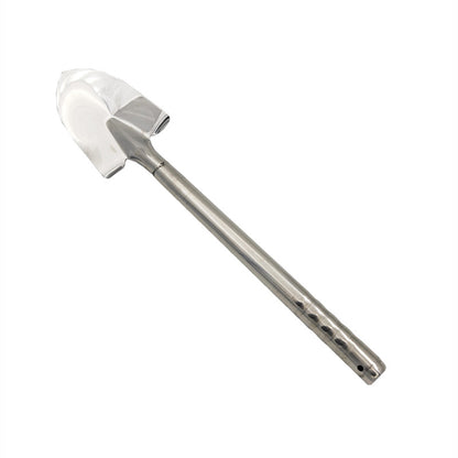Medium-sized stainless steel integrated shovel and mirror-shaped bonsai transplanting tool ¨C small iron trowel for single-handed gardening and potted plant transplantation