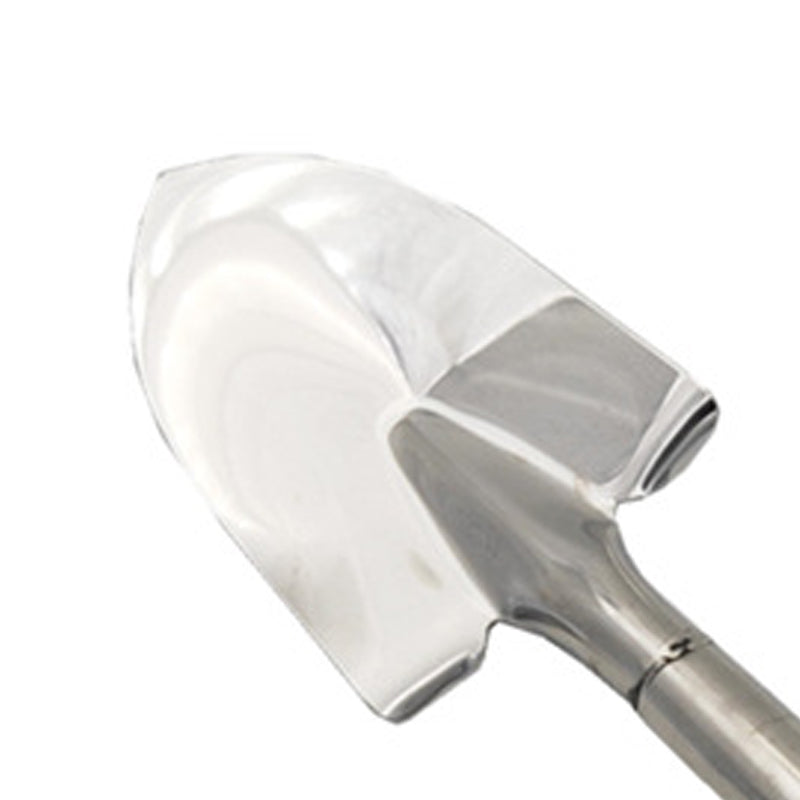 Medium-sized stainless steel integrated shovel and mirror-shaped bonsai transplanting tool ¨C small iron trowel for single-handed gardening and potted plant transplantation