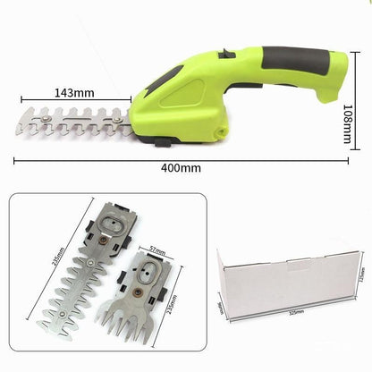 Electric mini hedge trimmer, handheld rechargeable lithium-ion shears, lawn trimmer