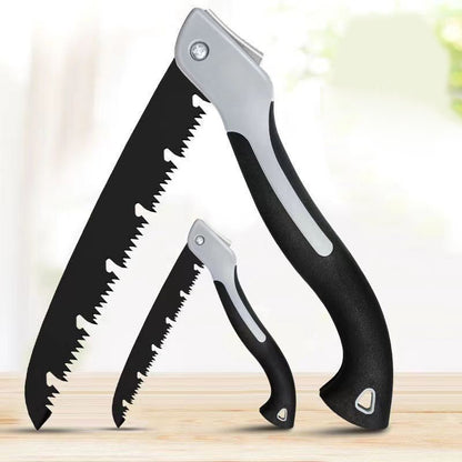 Folding saw, woodworking saw, household three-sided toothed hand saw, fruit tree pruning saw, garden saw, outdoor logging saw