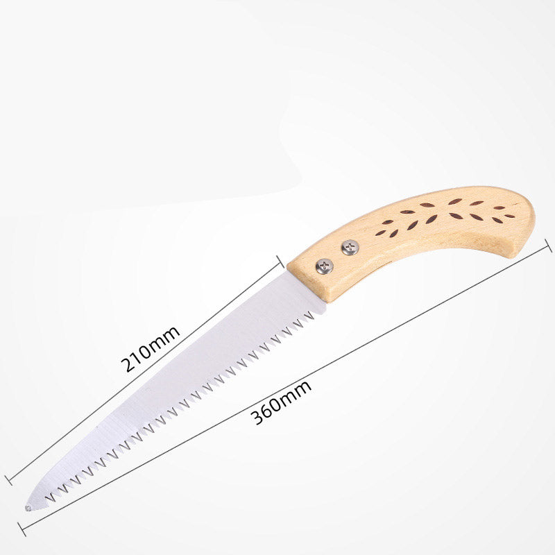 Wooden handle garden saw, woodworking saw, folding saw, branch saw, fruit tree saw, straight saw for fruit trees and gardens