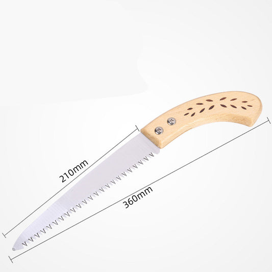 Wooden handle garden saw, woodworking saw, folding saw, branch saw, fruit tree saw, straight saw for fruit trees and gardens