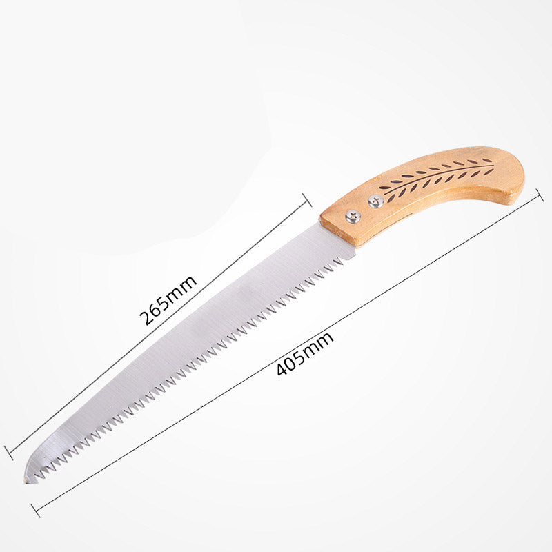 Wooden handle garden saw, woodworking saw, folding saw, branch saw, fruit tree saw, straight saw for fruit trees and gardens