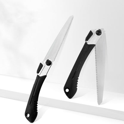 Folding saw, woodworking household quick-cutting tree saw, gardening fruit tree hand saw, fine-toothed pull saw