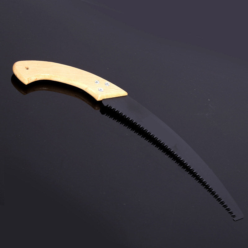 Curved saw, garden hand saw, pruning saw, three-sided toothed saw, wooden handle hand saw