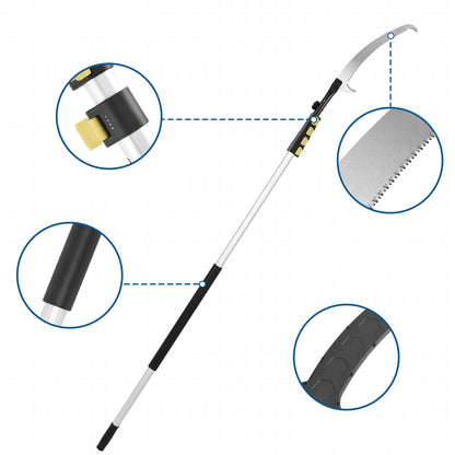 Handle Garden Manual Pruning Saw Aluminum Telescopic Extension Rod Tree Pruning