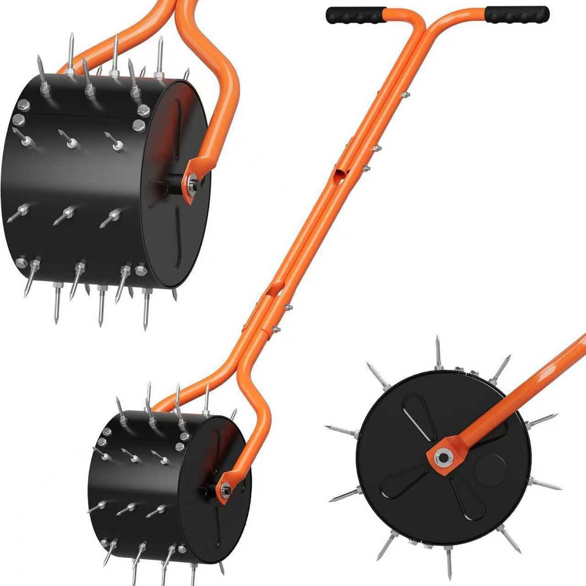 Multi-functional lawn aerator, detachable roller lawn loosener