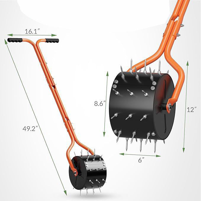 Multi-functional lawn aerator, detachable roller lawn loosener