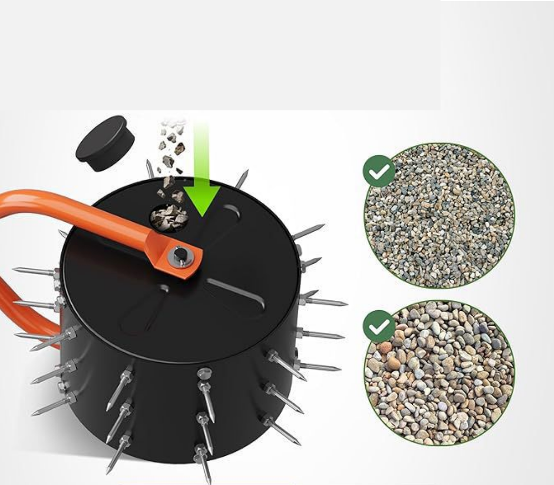 Multi-functional lawn aerator, detachable roller lawn loosener