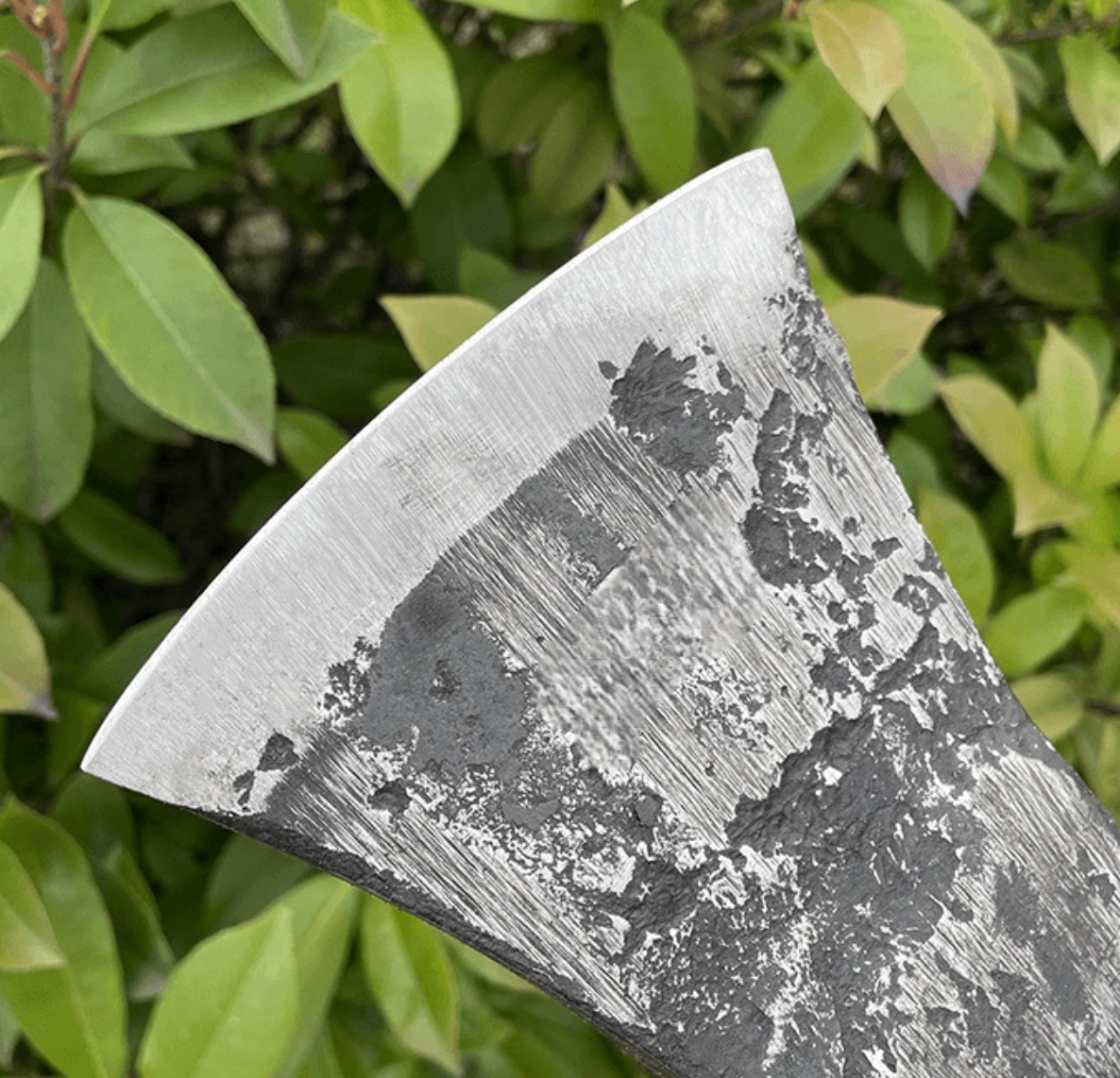 Axe with forged steel rail for splitting wood, outdoor agricultural tool, oak handle, all-steel axe