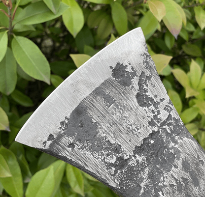 Axe with forged steel rail for splitting wood, outdoor agricultural tool, oak handle, all-steel axe