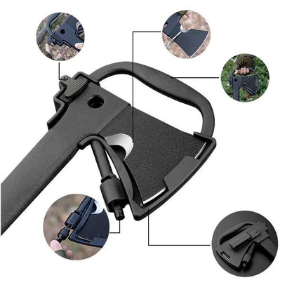 Outdoor axe, wilderness camping gear, mountain axe, wood-chopping axe, battle axe, multi-functional logging axe
