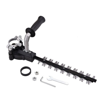 Angle grinder converted into a hedge trimmer, electric garden tool, tea tree trimmer, fence trimmer, tea leaf picker, lawn mower, landscaping tool
