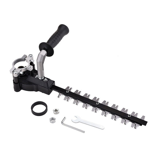 Angle grinder converted into a hedge trimmer, electric garden tool, tea tree trimmer, fence trimmer, tea leaf picker, lawn mower, landscaping tool