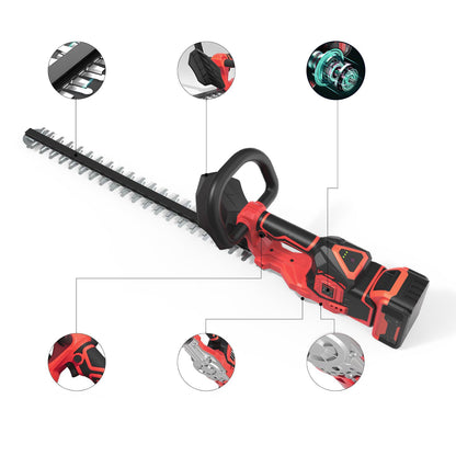 Electric hedge trimmer, lithium battery rechargeable, multi-functional home garden pruning machine, tea picker, fence machine