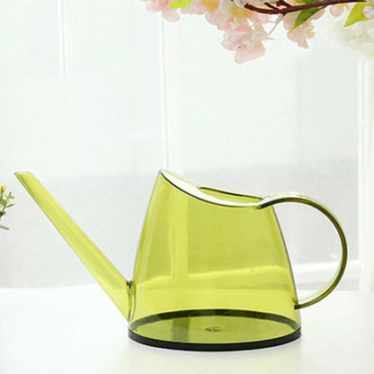 Long-spouted watering can, gardening watering can, household watering can, colored transparent plastic sprinkler, wholesale watering can for flowers