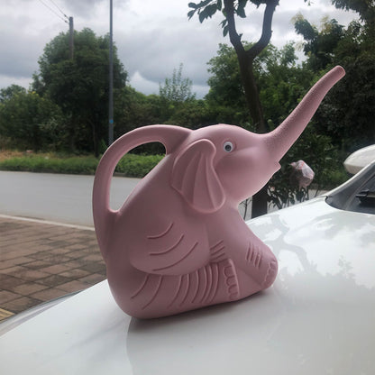 Small elephant-shaped watering can with long spout, a small household gardening watering tool for succulents, flowers, and potted plants