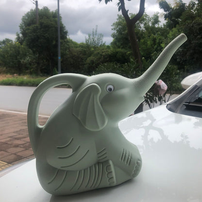 Small elephant-shaped watering can with long spout, a small household gardening watering tool for succulents, flowers, and potted plants