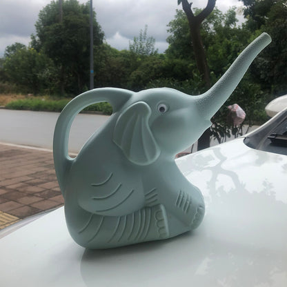 Small elephant-shaped watering can with long spout, a small household gardening watering tool for succulents, flowers, and potted plants