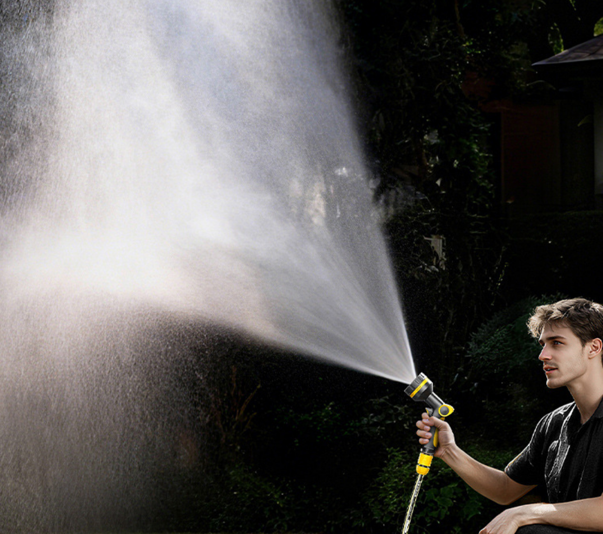 High-Pressure Garden Spray Gun – Ideal for Watering Plants, Washing Cars, and Vegetable Gardens (Hose Attachment)