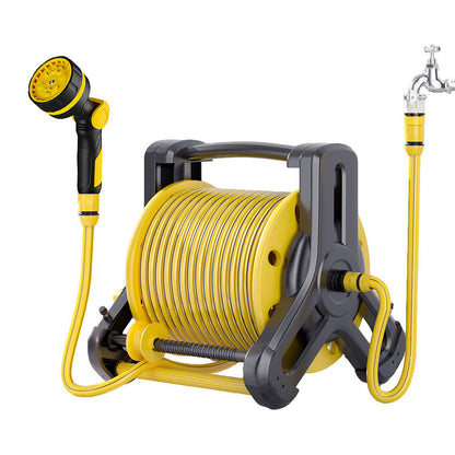Automatic hose reel kit, hose storage rack, watering device, coil, flushing nozzle, car wash water gun