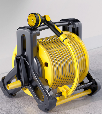 Automatic hose reel kit, hose storage rack, watering device, coil, flushing nozzle, car wash water gun