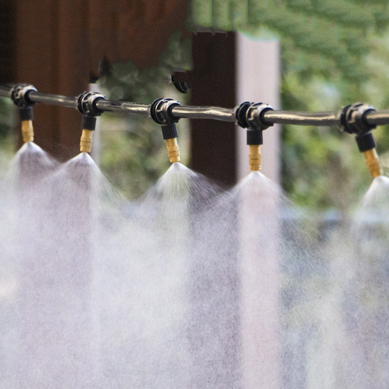 Automatic misting sprayer for watering flowers and plants, a great tool for home gardening and cooling