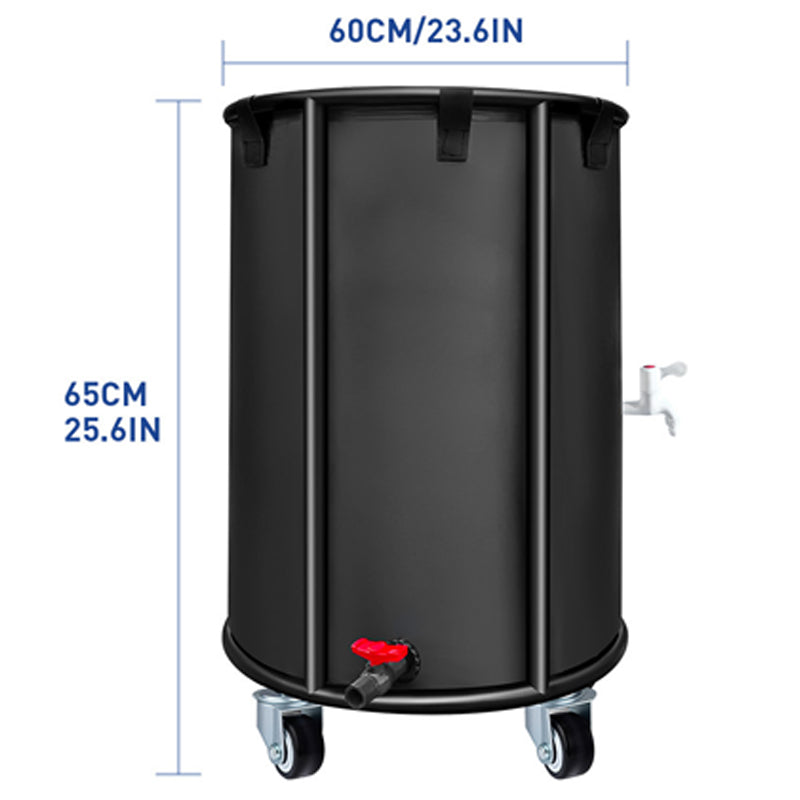 Garden rainwater collection tank ¨C Rainwater collector with wheels for water storage ¨C Mobile water storage tank (PVC waterproof)