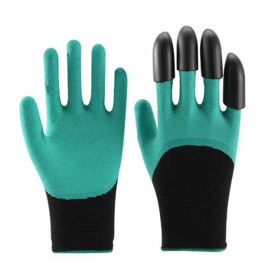 Garden Claw Digging Work Gloves, Soft Anti-Slip Comfortable Anti-Puncture Latex Protective Gloves for Agriculture, Gardening & Vegetable Planting