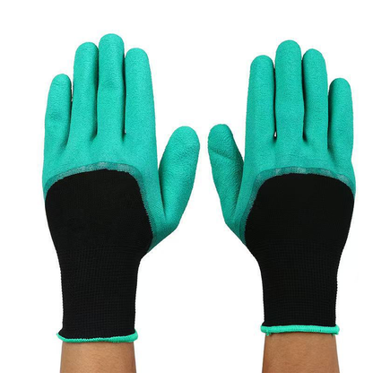 Garden Claw Digging Work Gloves, Soft Anti-Slip Comfortable Anti-Puncture Latex Protective Gloves for Agriculture, Gardening & Vegetable Planting