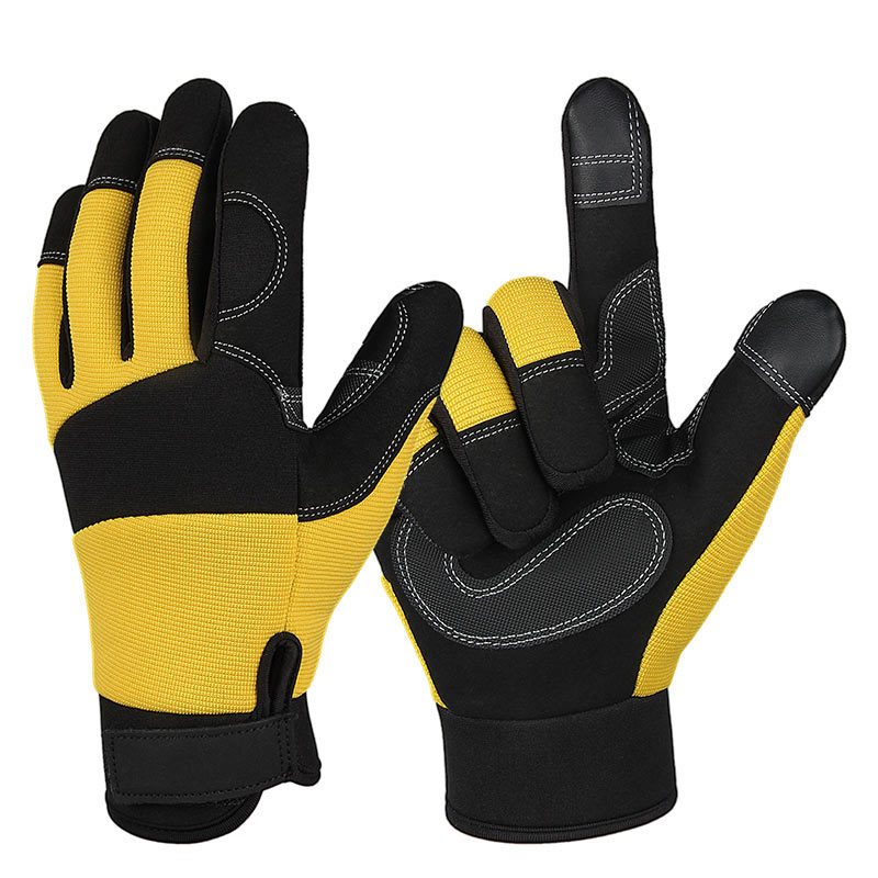 Microfiber Garden Work Gloves, Touchscreen Padded Anti-Slip Gardening & Landscaping Driving Mechanic Gloves, Labor Protection Wear-Resistant