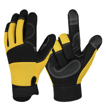 Microfiber Garden Work Gloves, Touchscreen Padded Anti-Slip Gardening & Landscaping Driving Mechanic Gloves, Labor Protection Wear-Resistant