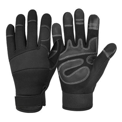 Microfiber Garden Work Gloves, Touchscreen Padded Anti-Slip Gardening & Landscaping Driving Mechanic Gloves, Labor Protection Wear-Resistant