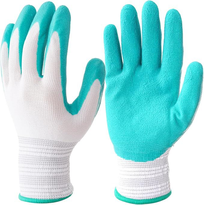 Garden Gloves with Micro Foam Coating, Textured Grip Work Gloves for Weeding, Digging, Raking & Pruning