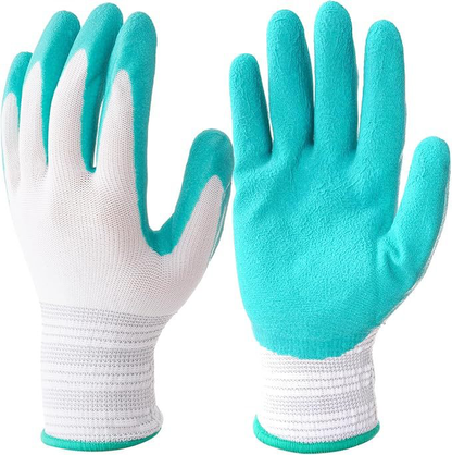 Garden Gloves with Micro Foam Coating, Textured Grip Work Gloves for Weeding, Digging, Raking & Pruning