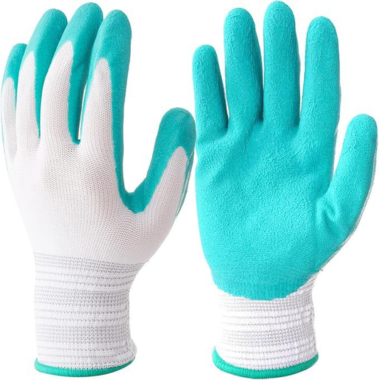 Garden Gloves with Micro Foam Coating, Textured Grip Work Gloves for Weeding, Digging, Raking & Pruning